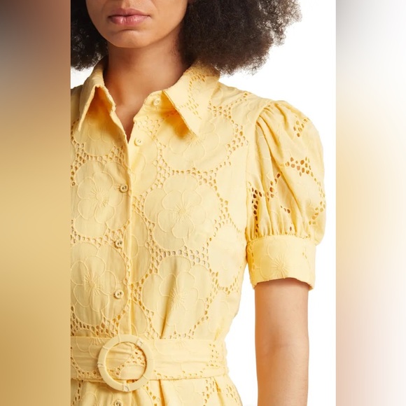 Rachel Parcell Cotton Eyelet Shirtdress sz Small - Picture 6 of 7